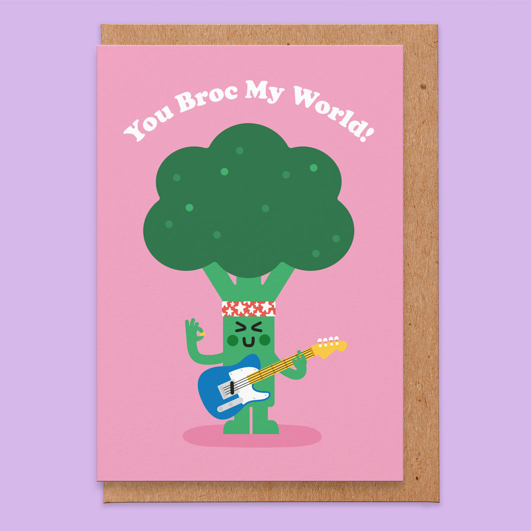 You Broc My World Valentines Card