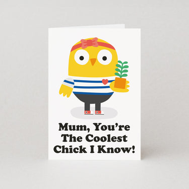 Coolest Chick Mothers Day Card