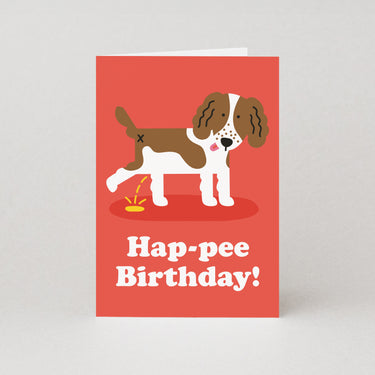 Hap-Pee Dog Birthday Card