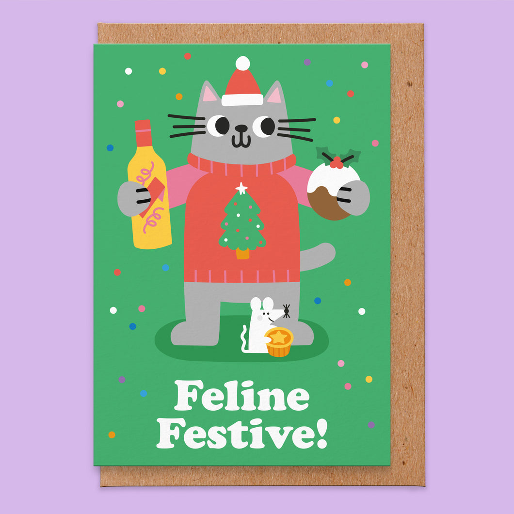 Feline Festive - Christmas Card