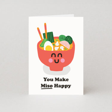 You Make Miso Happy Valentines Card