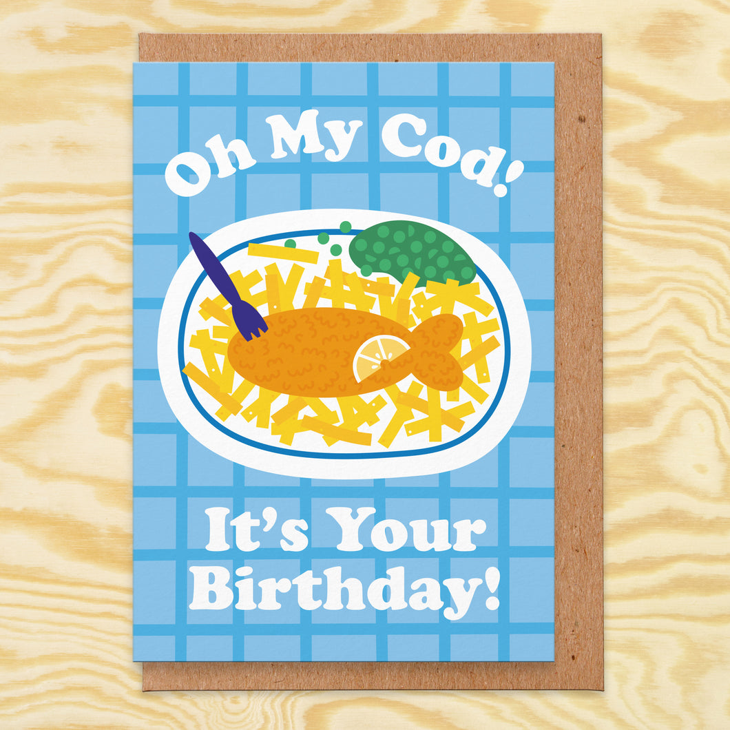Oh My Cod Birthday Card