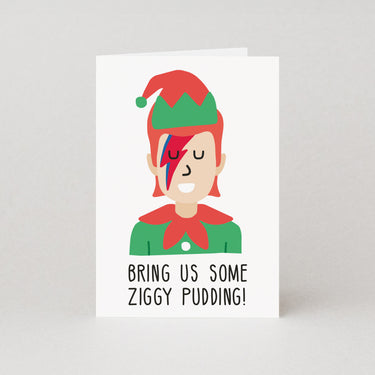 Ziggy Pudding Christmas Card