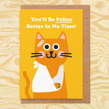 Load image into Gallery viewer, Feline Fine Get Well Card

