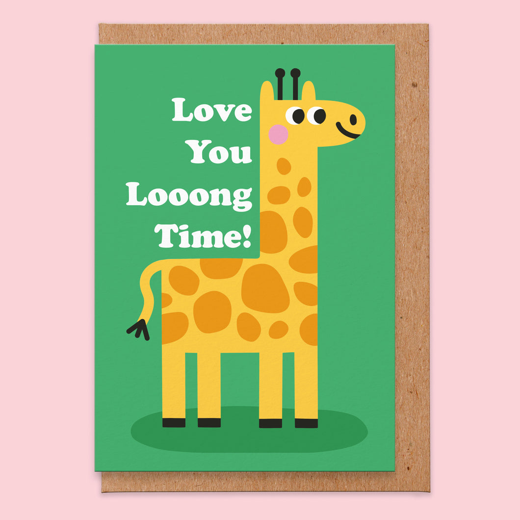 Love You Long Time Valentines Card