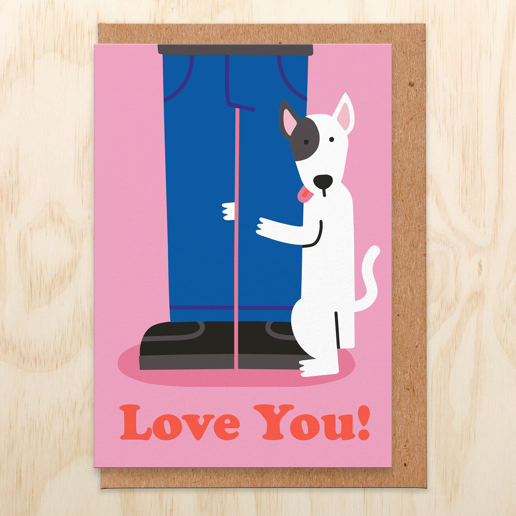 Dog Humping Leg Valentines Card