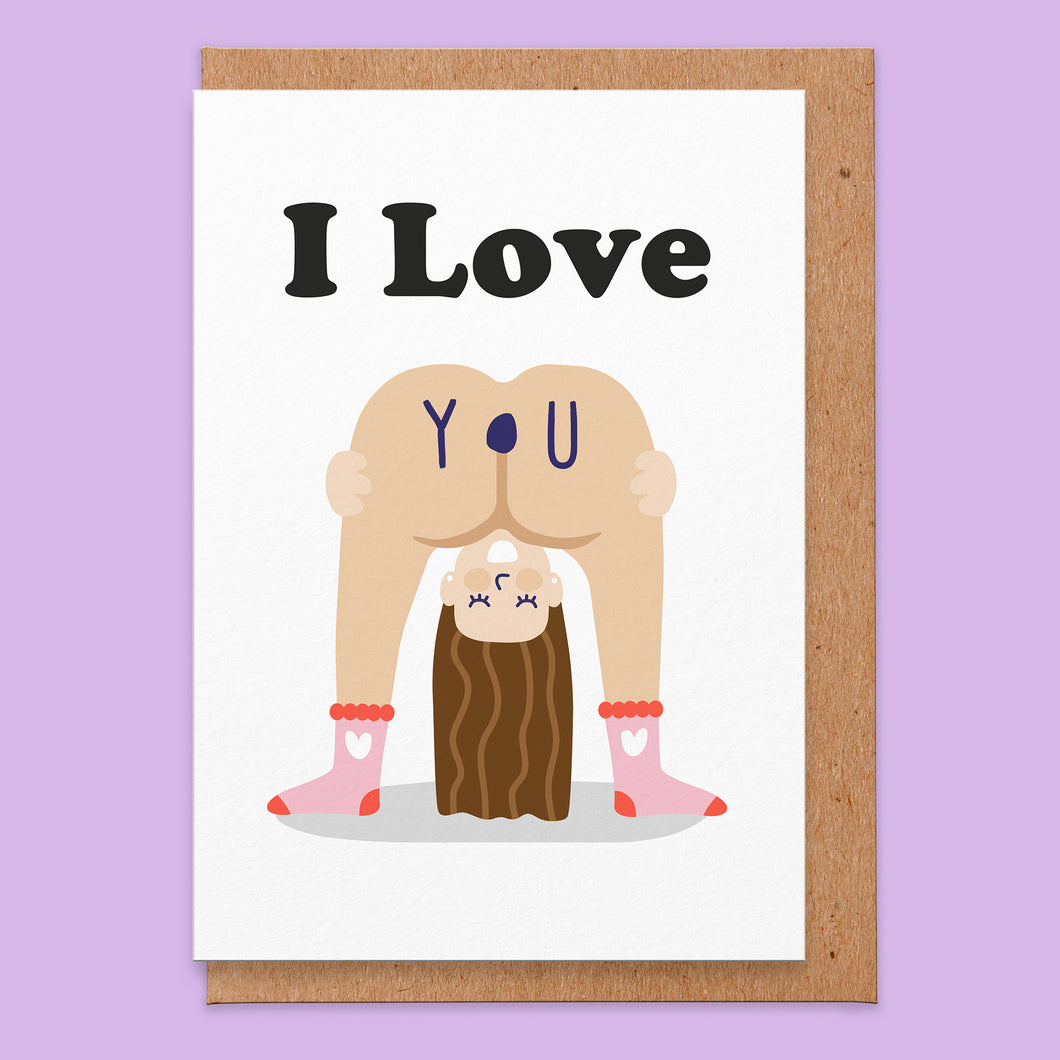 I Love You (Girl) Valentines Card
