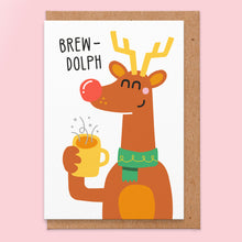 Load image into Gallery viewer, Brewdolph Christmas Card
